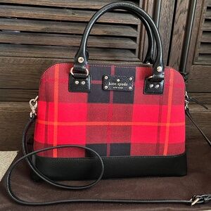 Kate Spade Red Plaid Satchel